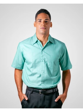 Camisa Social Mescla Manga Curta