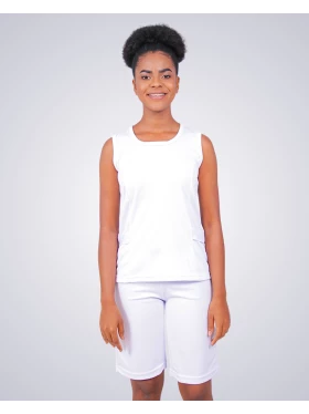 Conjunto De Helanca Bermuda E Blusa Sem Manga