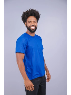 Camisa Malha Algodão Azul Royal