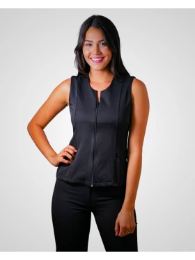 Spencer Bi Elastic sem Manga com Zíper 