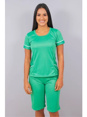 Conjunto de Helanca Bermuda e Blusa com Manga